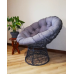 Крісло PAPASAN з додатковим плетінням, металевим каркасом, штучним ротангом та подушкою