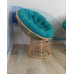Крісло PAPASAN з додатковим плетінням, металевим каркасом, штучним ротангом та подушкою