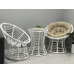 Крісло PAPASAN-SMALL з металевим каркасом, плетінням зі штучного ротангу та подушкою