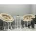 Комплект меблів PAPASAN-SMALL – 2 крісла, стіл та подушки, штучний ротанг, металевий каркас