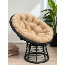 Крісло PAPASAN-LINE з металевим каркасом, плетінням зі штучного ротангу та подушкою